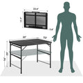3ft Portable Folding Camping Table Picnic Grill Table w/Aluminum