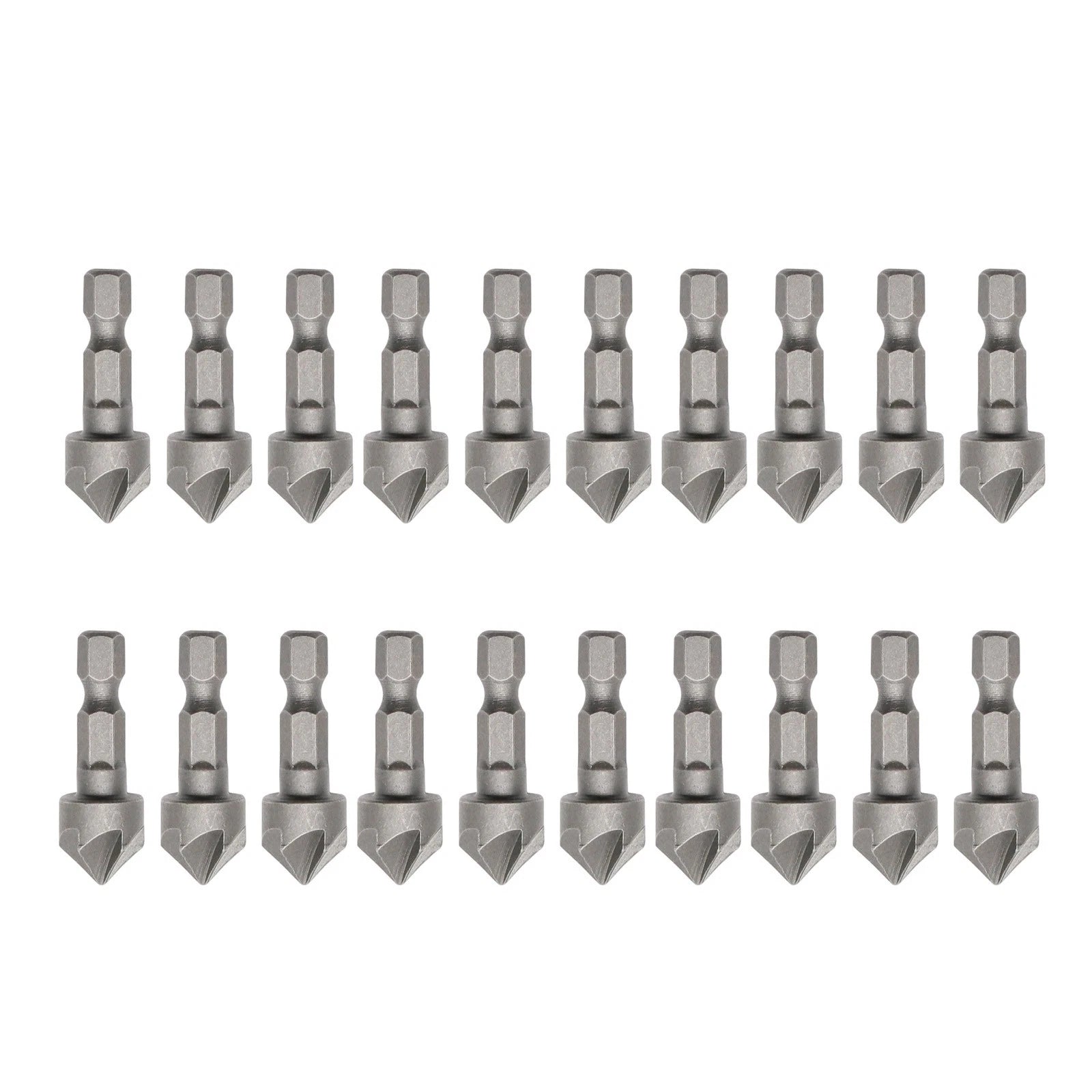 Chamfer Countersink Set 6-flute 90 Degree Bit For Aluminum Pvc Rubber