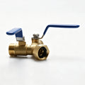 Dual Control Garden Hose Splitter 3/4" 2-way Brass Y Connector For