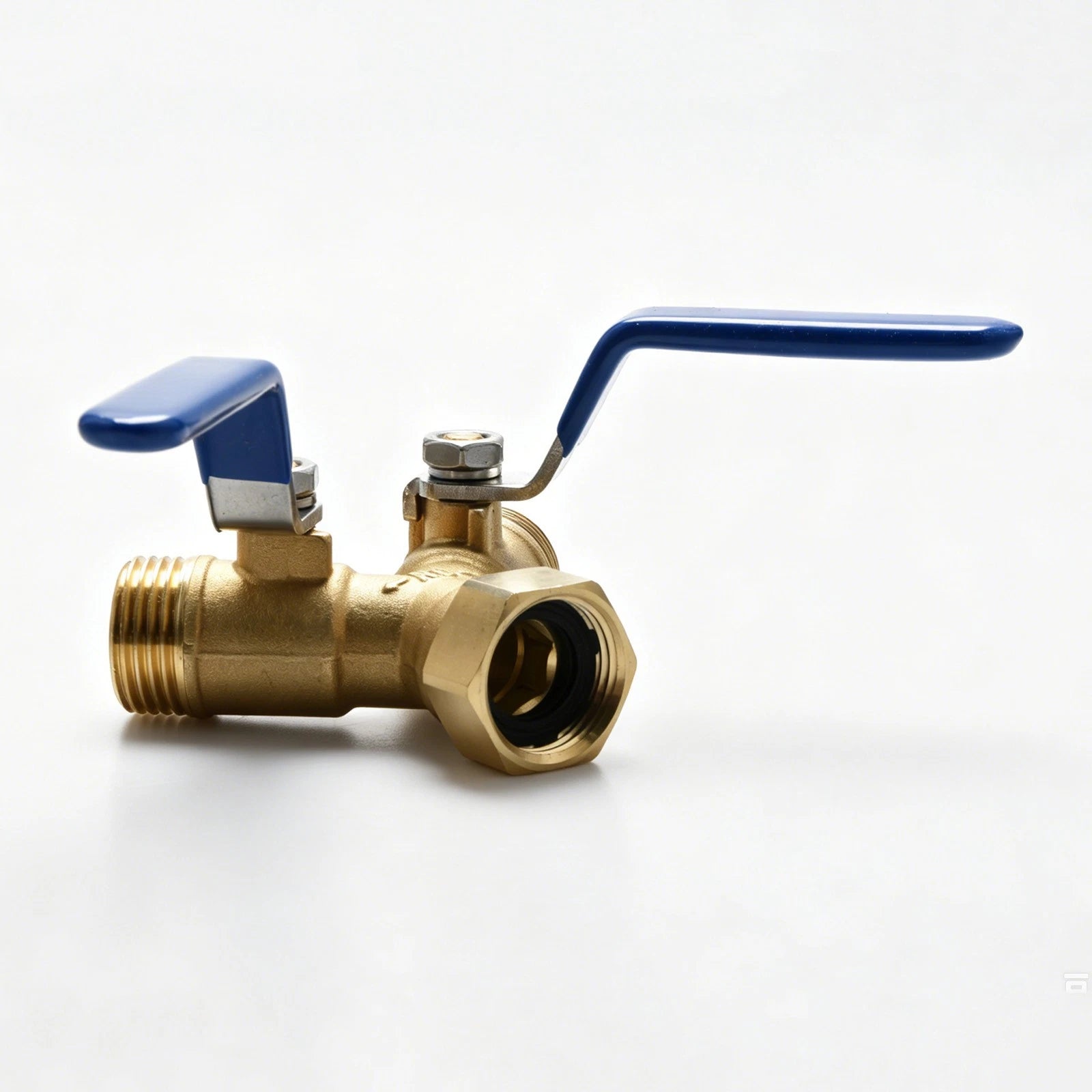 Dual Control Garden Hose Splitter 3/4" 2-way Brass Y Connector For
