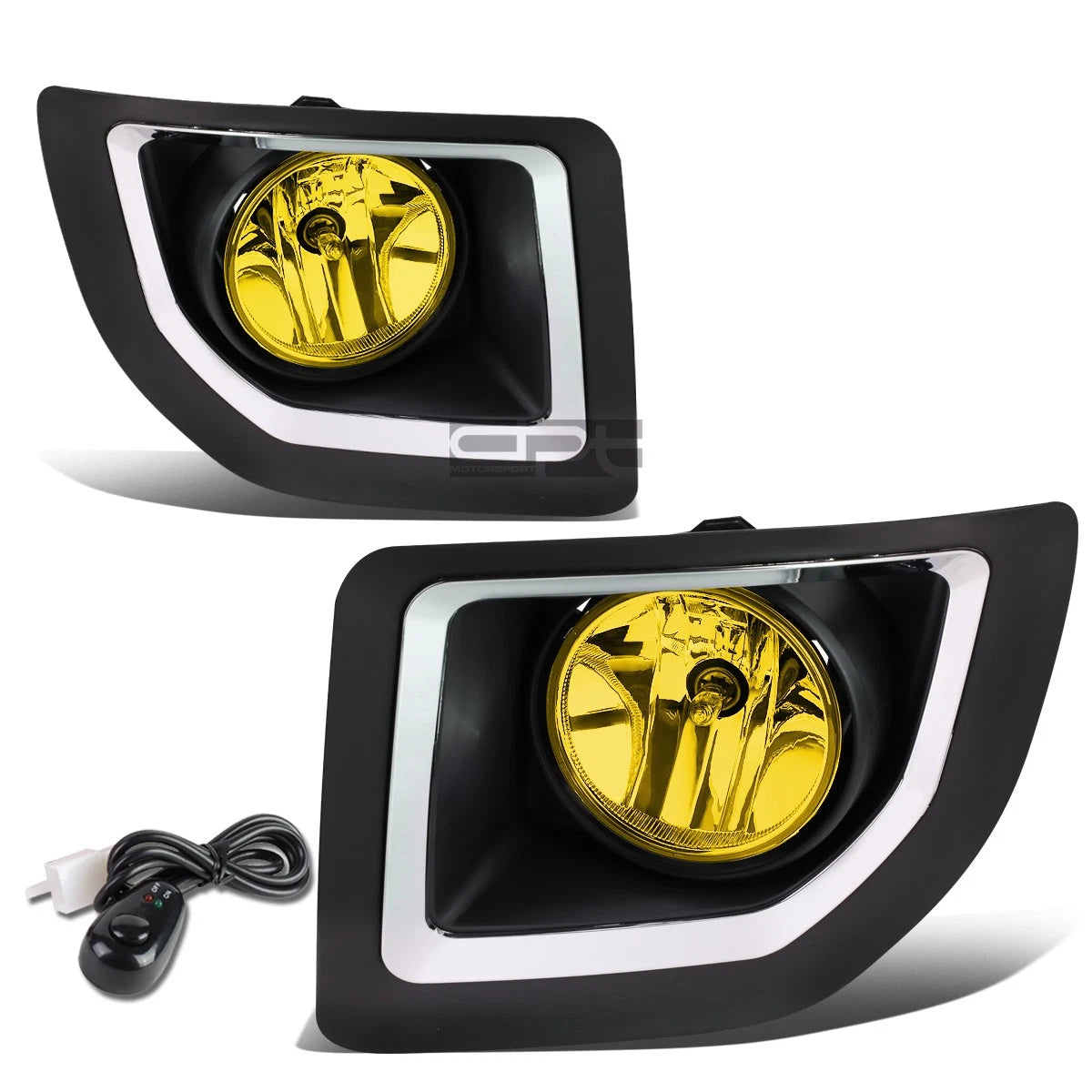 Fit 15-16 Gmc Sierra 2500/3500 Yellow Lens Oe Driving Pair Fog Light