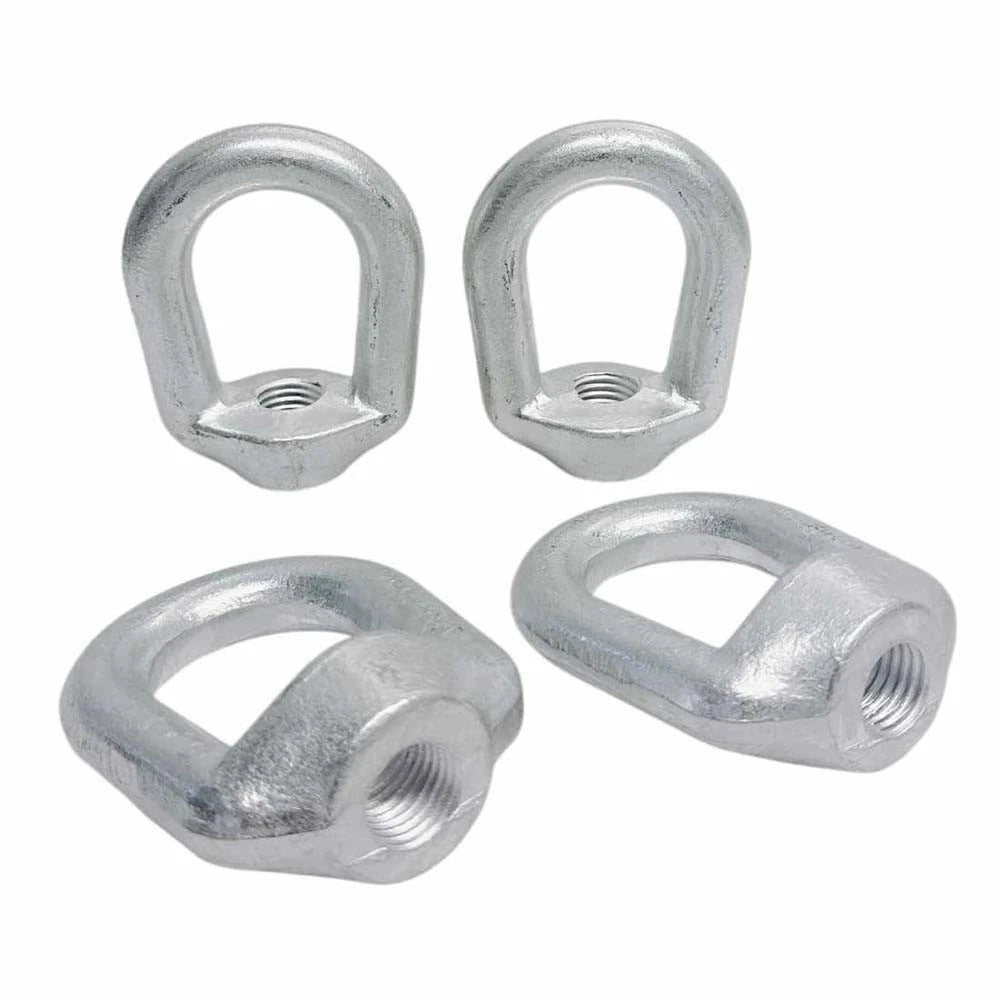 4-pack 7/8" Hot-dipped Galvanized Eye Nut 1"-8 Tap Thread, 9000 Lbs