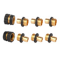 Universal Standard 3/4" Garden Hose Quick Connectors Fit Sprinklers,