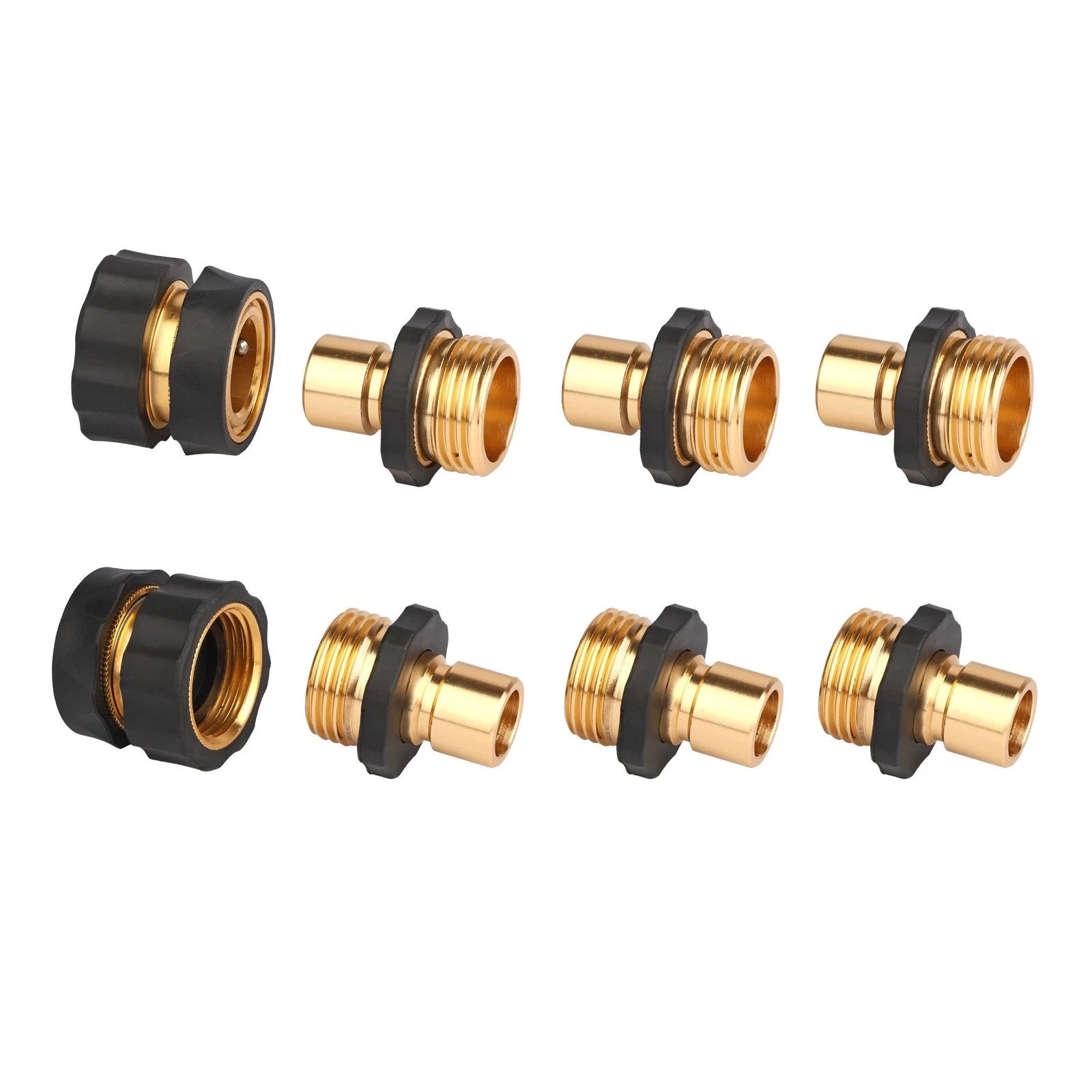 Universal Standard 3/4" Garden Hose Quick Connectors Fit Sprinklers,