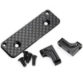 Black Alloy Servo Mount Carbon Plate For Axial Axi03004 Capra 1.9
