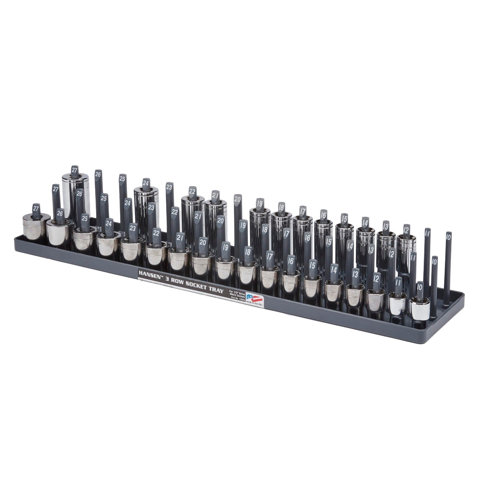 Hansen 1/2" Socket Tray Organizer Gray