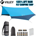 VILLEY Waterproof Camping Tarp 13 x 11.5Ft Hammock Tent Rain Fly