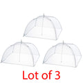 Lot 3 | 16" Mesh Food Cover Protector Pop Up Tent Umbrella Bbq