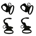 Mini Fixed Snap Shackle Matte Black Coated Quick Release,600 Lb