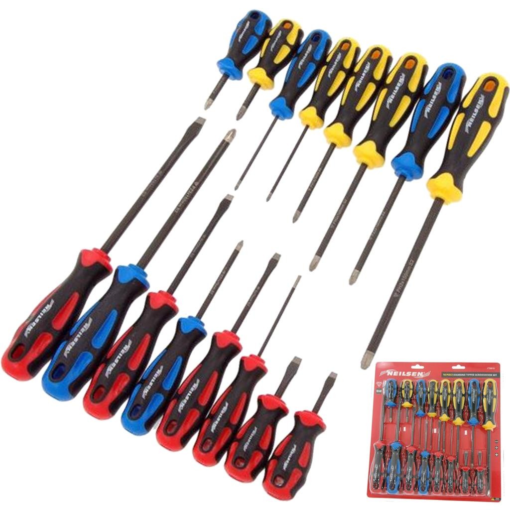 Neilsen 16pcs Diamond Tip Screwdriver Set