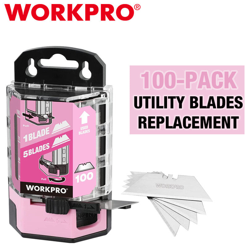 WORKPRO SK5 Carbon Steel Utility Knife Blade 100PC Blade Replacement