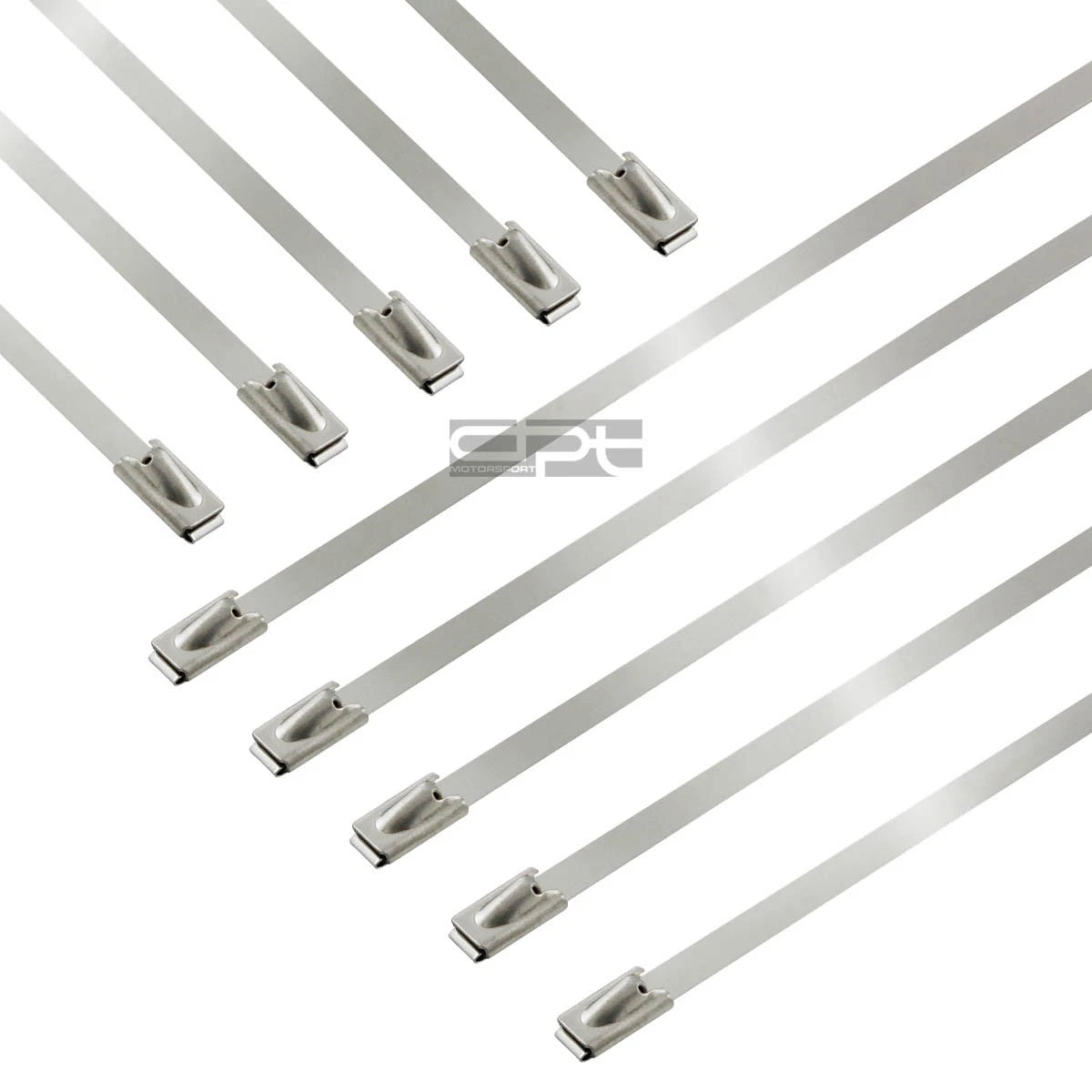 X10 12" 5mm Stainless Silver Self-locking Zip Tie | Built Supply Co