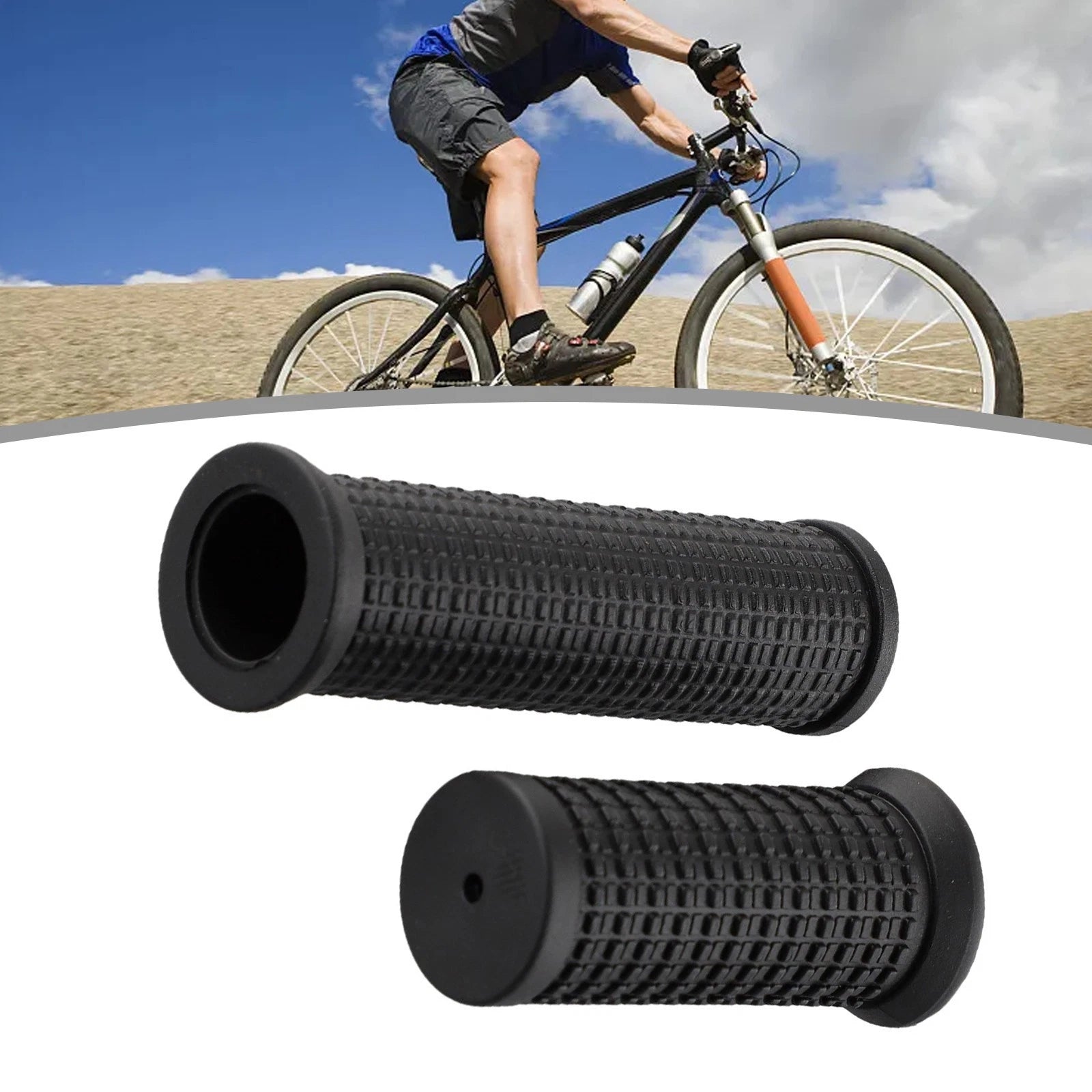 Mountain Cycling Bike Bicycle Mtb Handlebar Grips Rubber Anti-slip