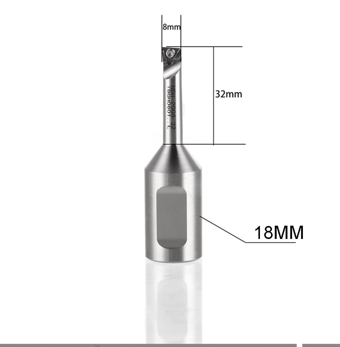 1pc 8mm X 32mm Indexable Boring Bar And 1pc Tbgt060204 Carbide Inserts