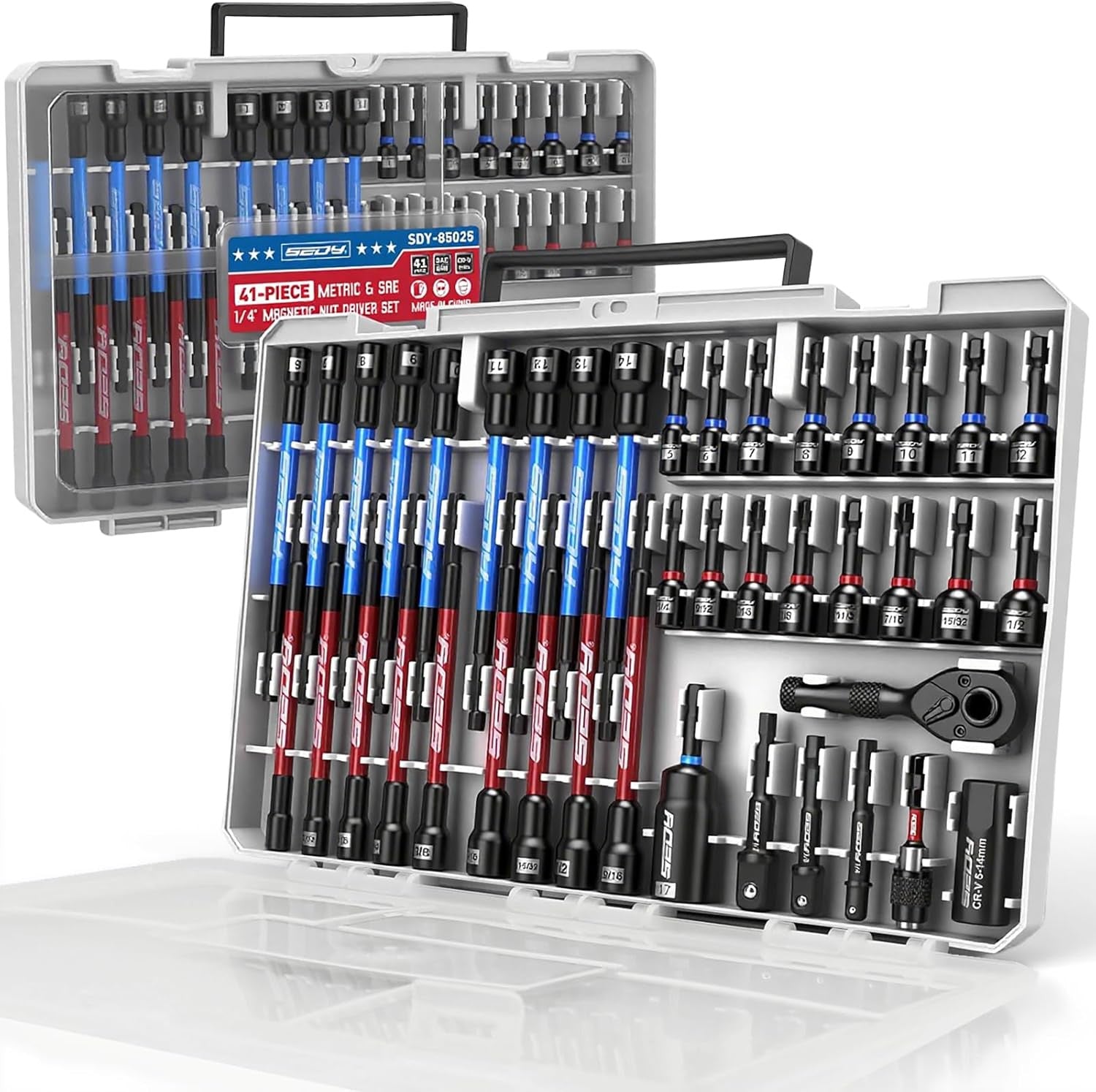41-Piece Magnetic Impact Nut Driver Set by Unbranded
