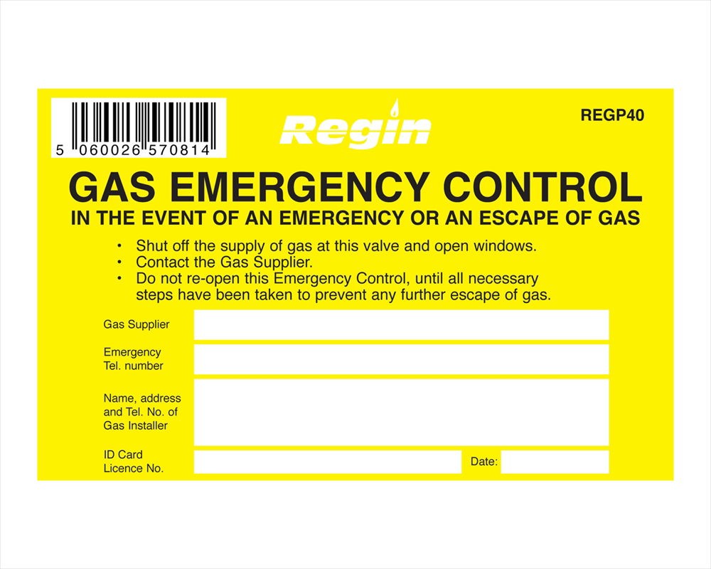 Regin Warning Sticker Tags Pack of 8