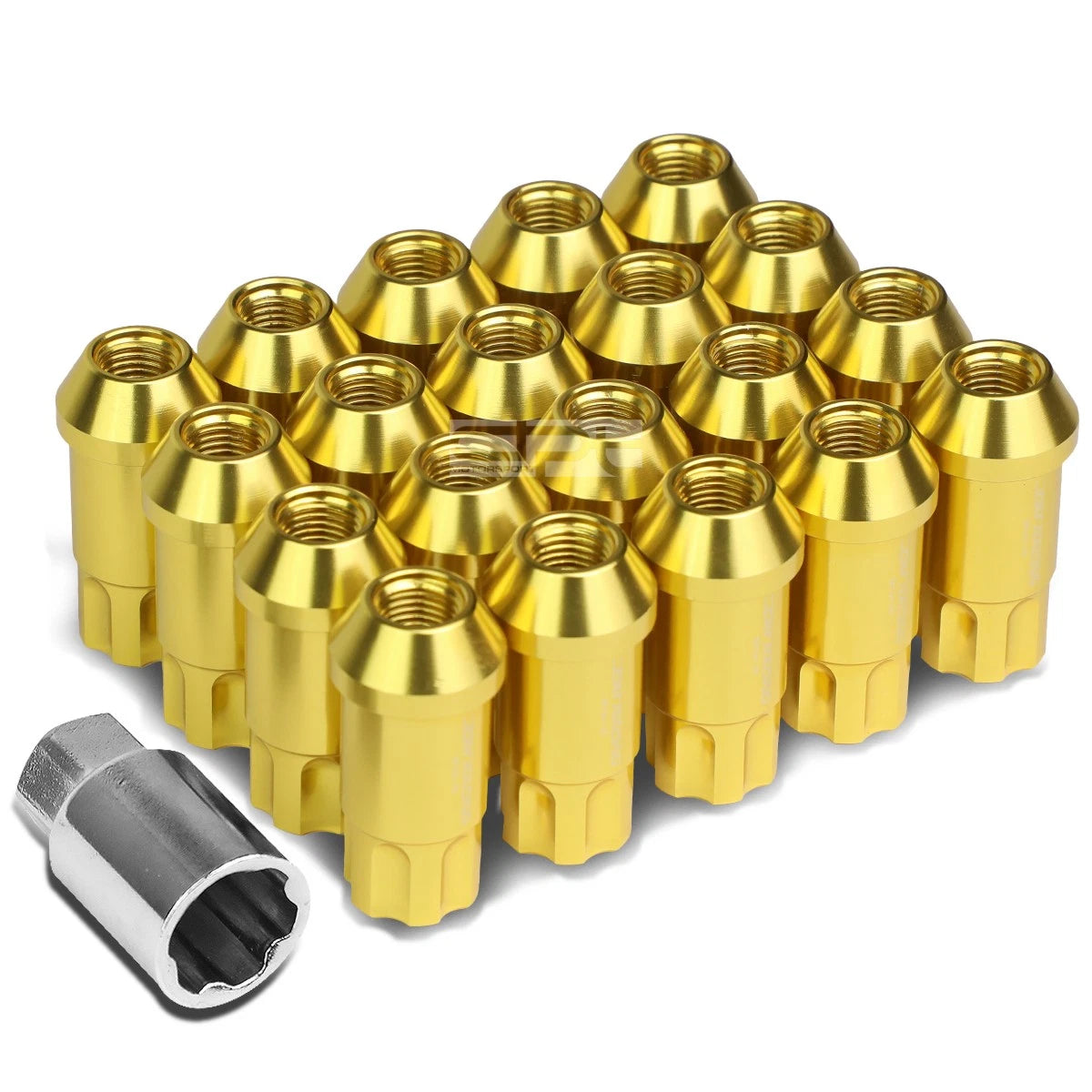 Open End M12x1.25 50mm Tall 25mm Od Gold Aluminum | Built Supply Co