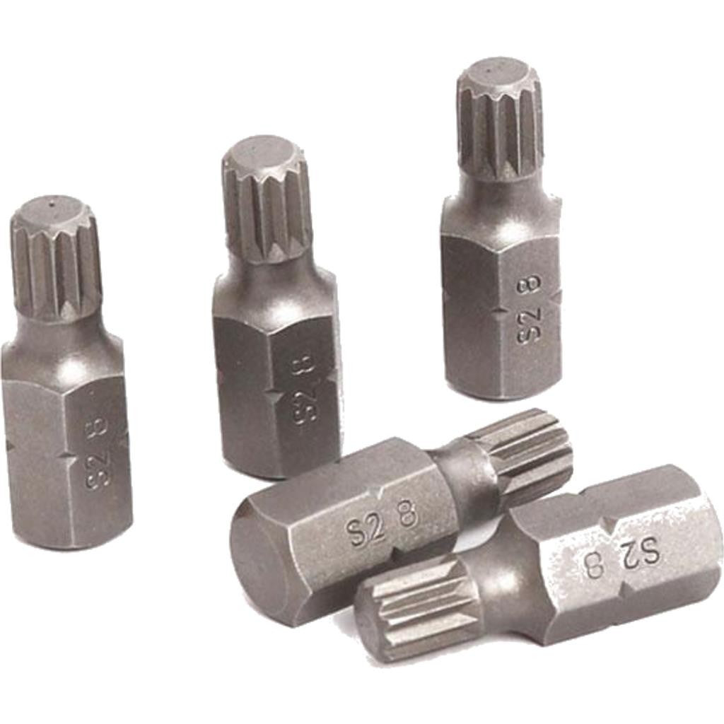 Neilsen 5pc Spline Bit Set M8 x 30mm