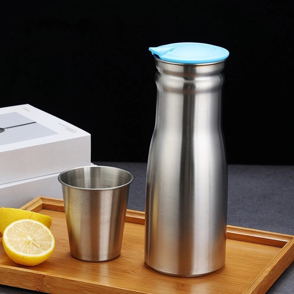 1000ml Stainless Steel Water Jug With Smooth Spout For Cold Tea