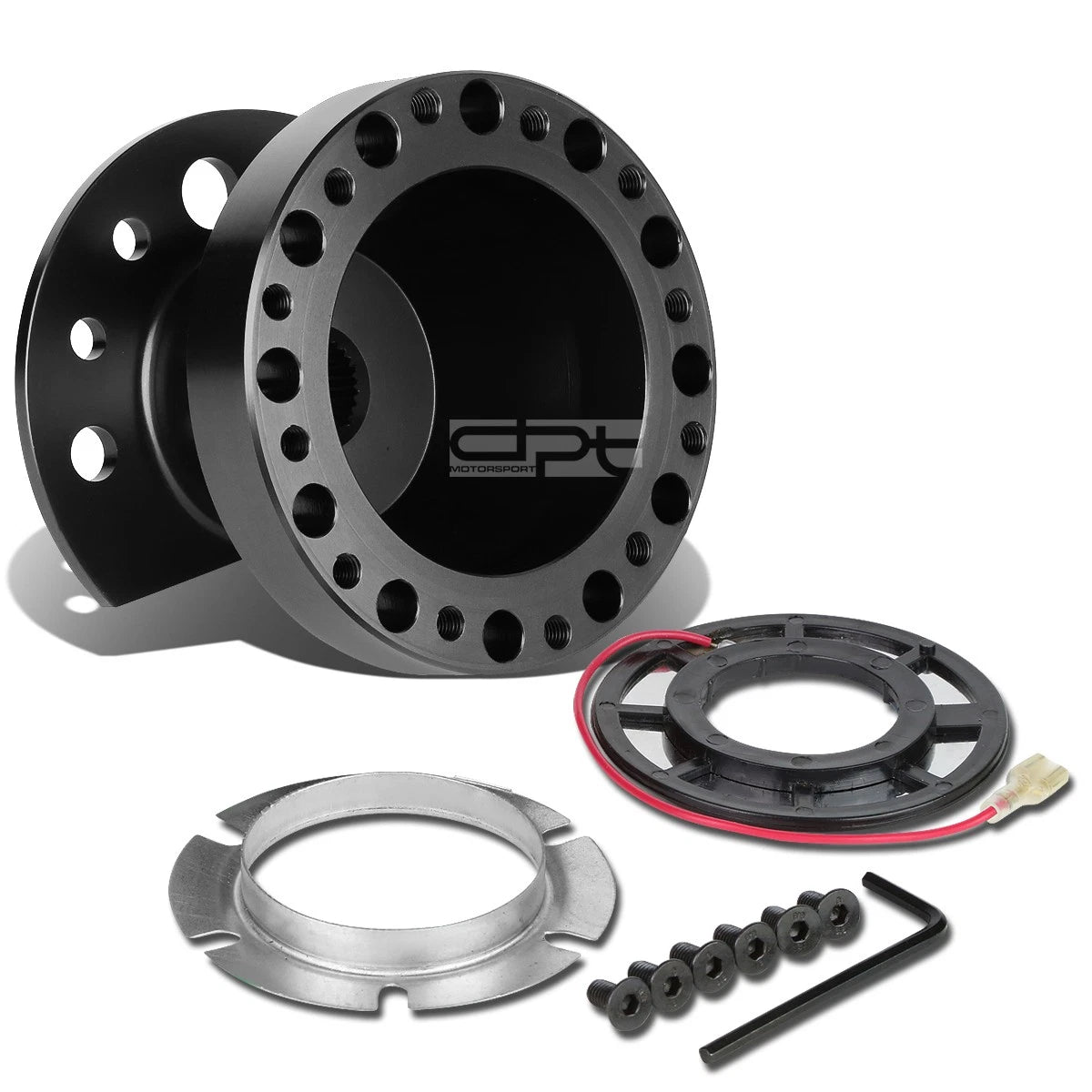 Fit 88-91 Civic 90-93 Integra Black Aluminum Steering Wheel 6-hole