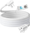 Flat Plug Indoor Extension Cord, 6 Ft 3 Prong Extension Cord, 1