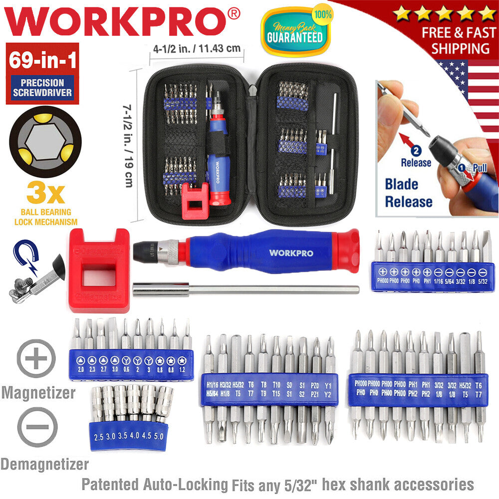 WORKPRO Mini Metal Tool Box with 2 Drawers