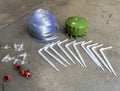 100' Hose & 12 Port Drip Irrigation Manifold Stake Angled Drip Emitte