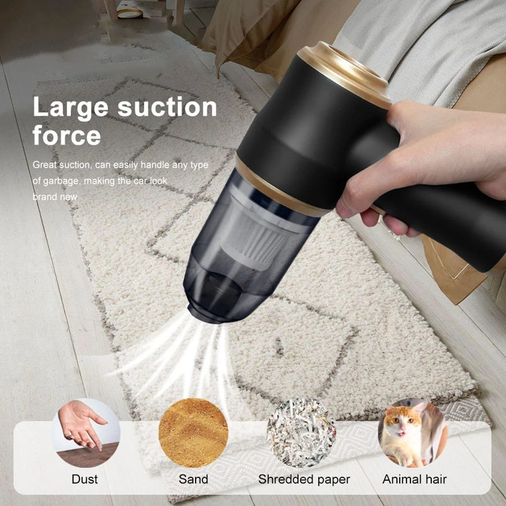 High Power 15000pa Car Vacuum Cleaner Compact Design For Easy Cleaning
