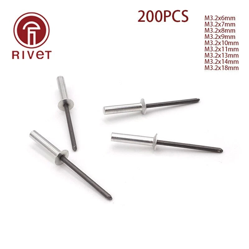 3.2 Aluminum Countersunk Head Closed End Blind Rivet Sealed Blind