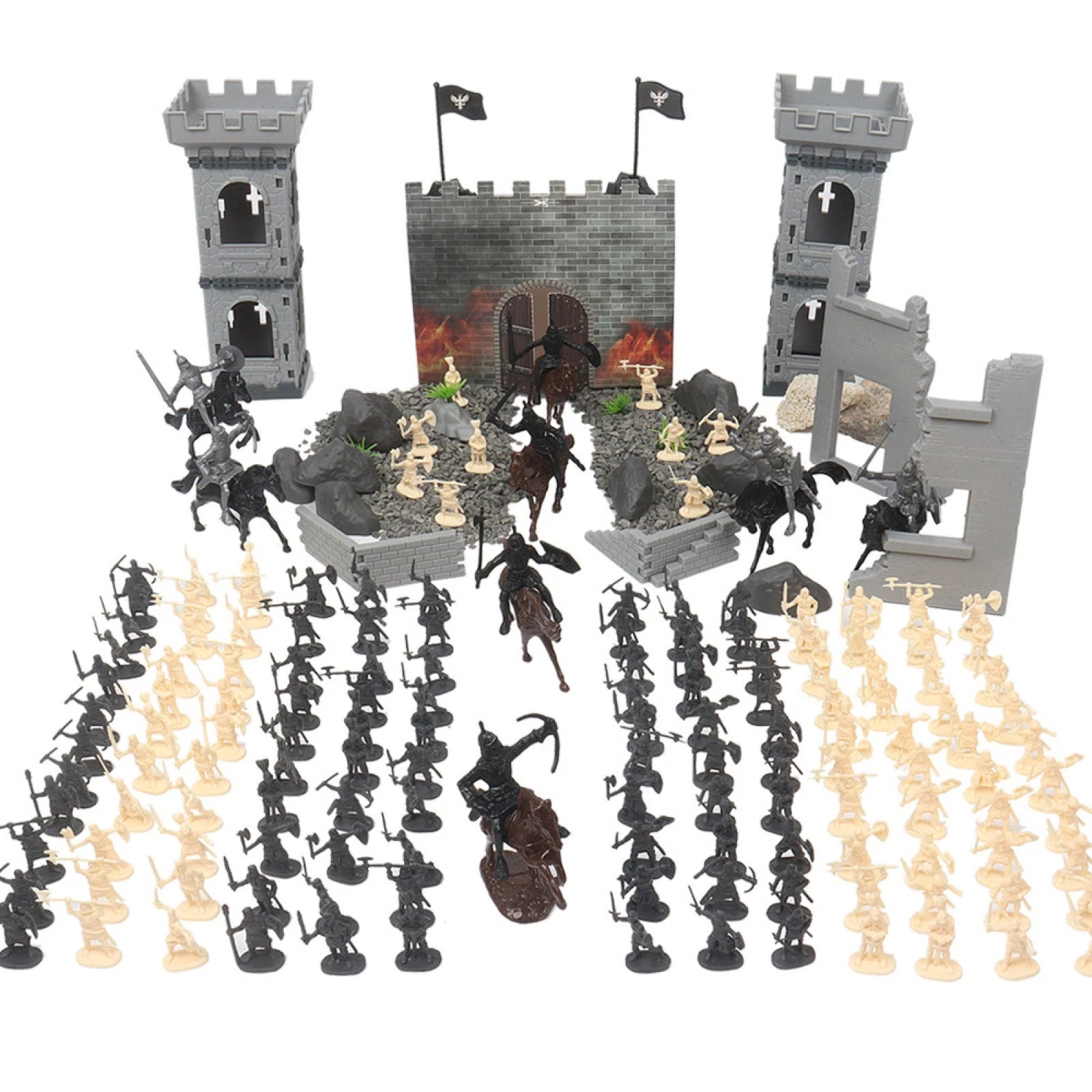 Simulation Soldier Static Model Castle Ruins Model Ancient Soldier