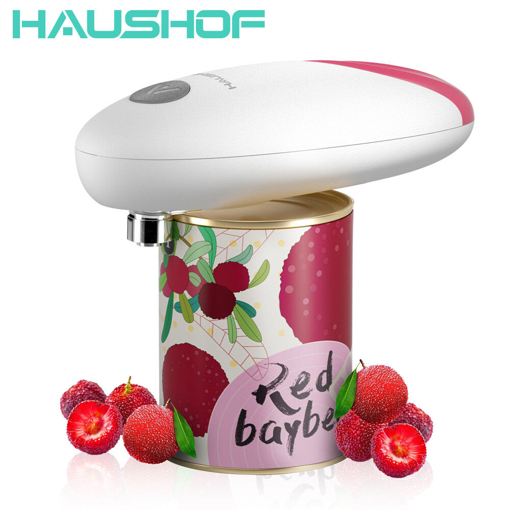 HAUSHOF One Touch Automatic Electric Can Opener Battery Powered Fits All Cans