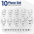 WORKPRO 10PC 3/8"Dr Flare Nut Wrench Set Crowfoot Flare Nut Tool Kit
