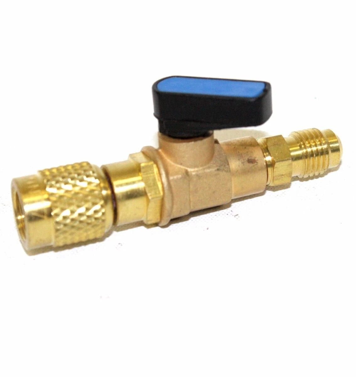Hvac A/c Straight Shut-off Ball Valve Adapter For R134a R22 R12 R410a