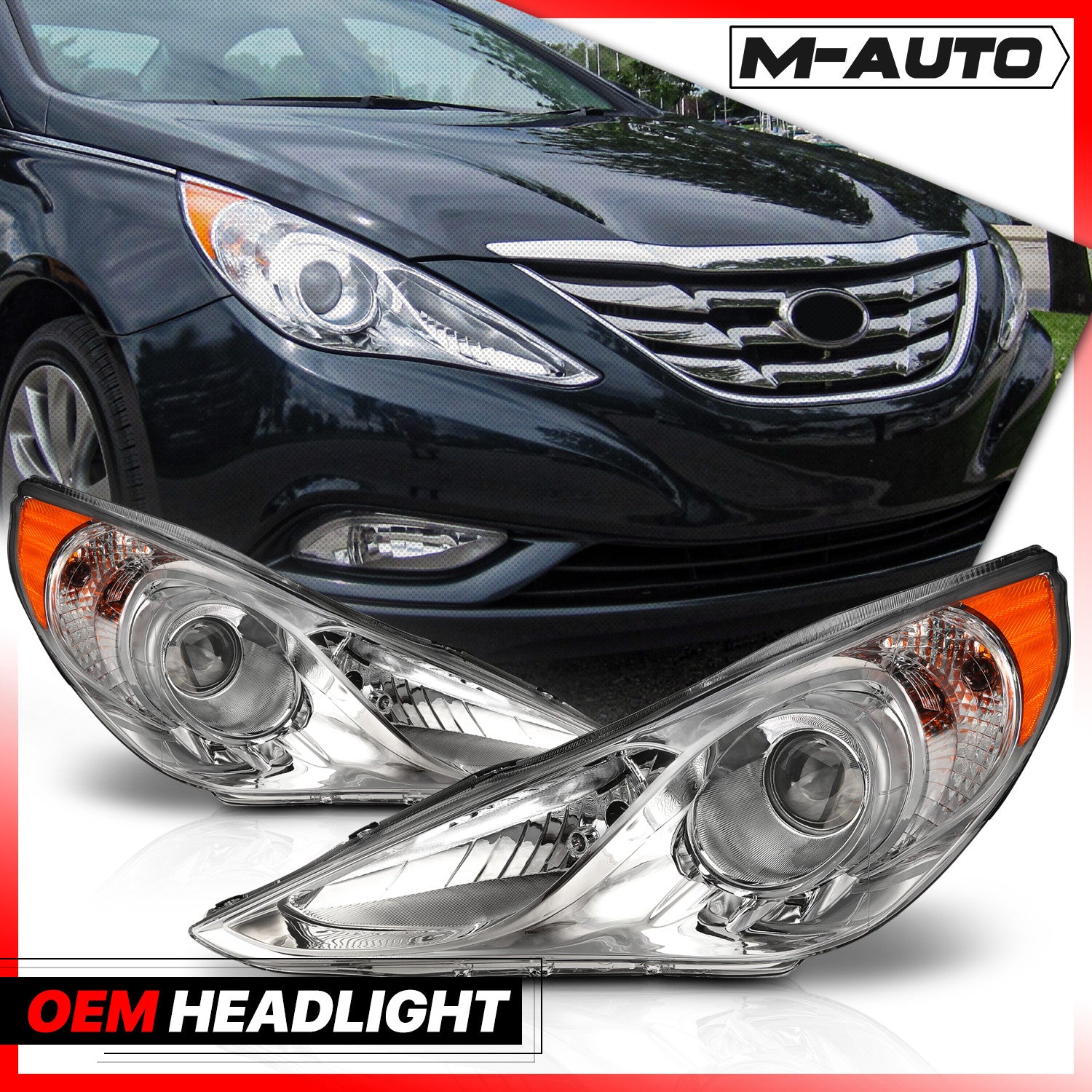 Black Headlight + Fan Bulbs for Chevy Express