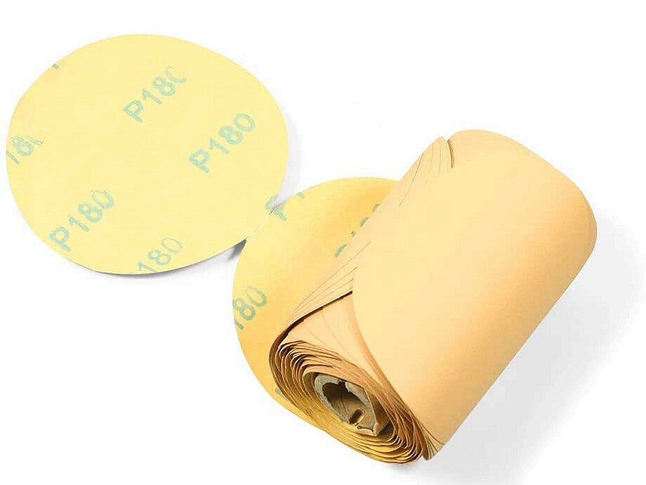 100PCS 6 in PSA Self-Adhesive Sandpaper on Roll DA Sander 180 Grit for