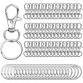 50set Metal Lanyard Keychain Hook Clip Swivel Snap For Paracord