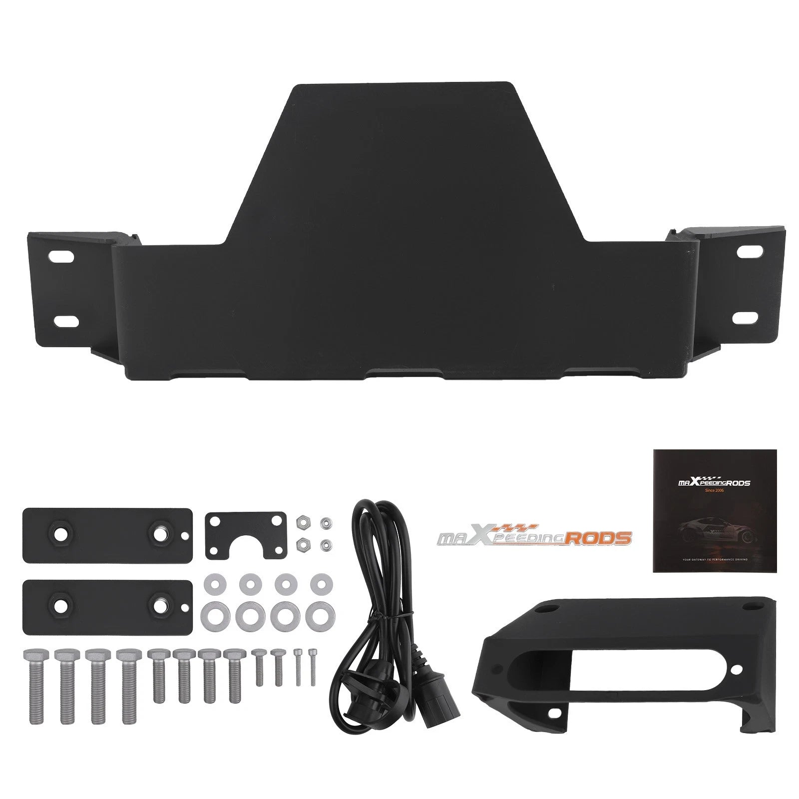 Winch Plate Kit for Chevy/GMC K1500 Tahoe/Suburban 88-1999 Hidden Black