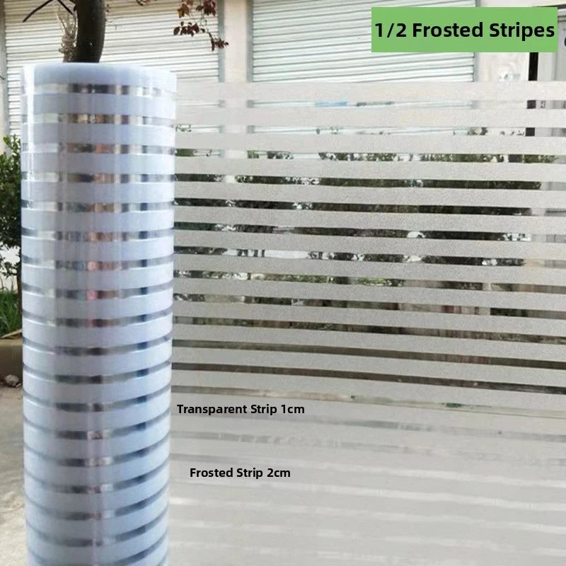 Pvc Frosted Stripe Window Film 40x200 Cm Static Cling For Light