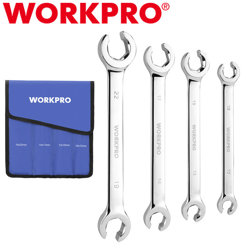 WORKPRO 4-Piece Flare Nut Wrench Set by WORKPRO