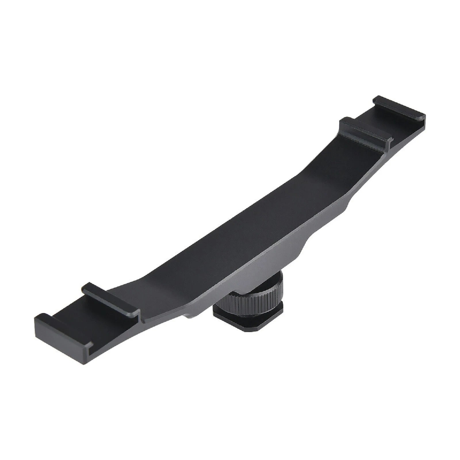 Double Cold Shoe Mount Bracket Extension Rod For Dslr Camera Fill