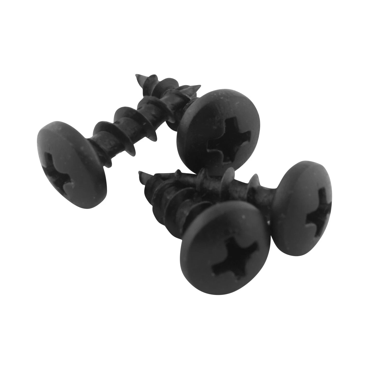 1000 Pack #10 X 5/8" Coarse Deep Thread Pan Head Screws Black