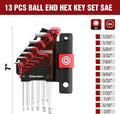 DuraTech 13pc T-Handle Allen Wrench Set SAE 1/20-3/8 inches by DuraTech
