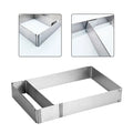 Square Cake Ring Adjustable For Baking Sponge Cakes And Tart Crusts