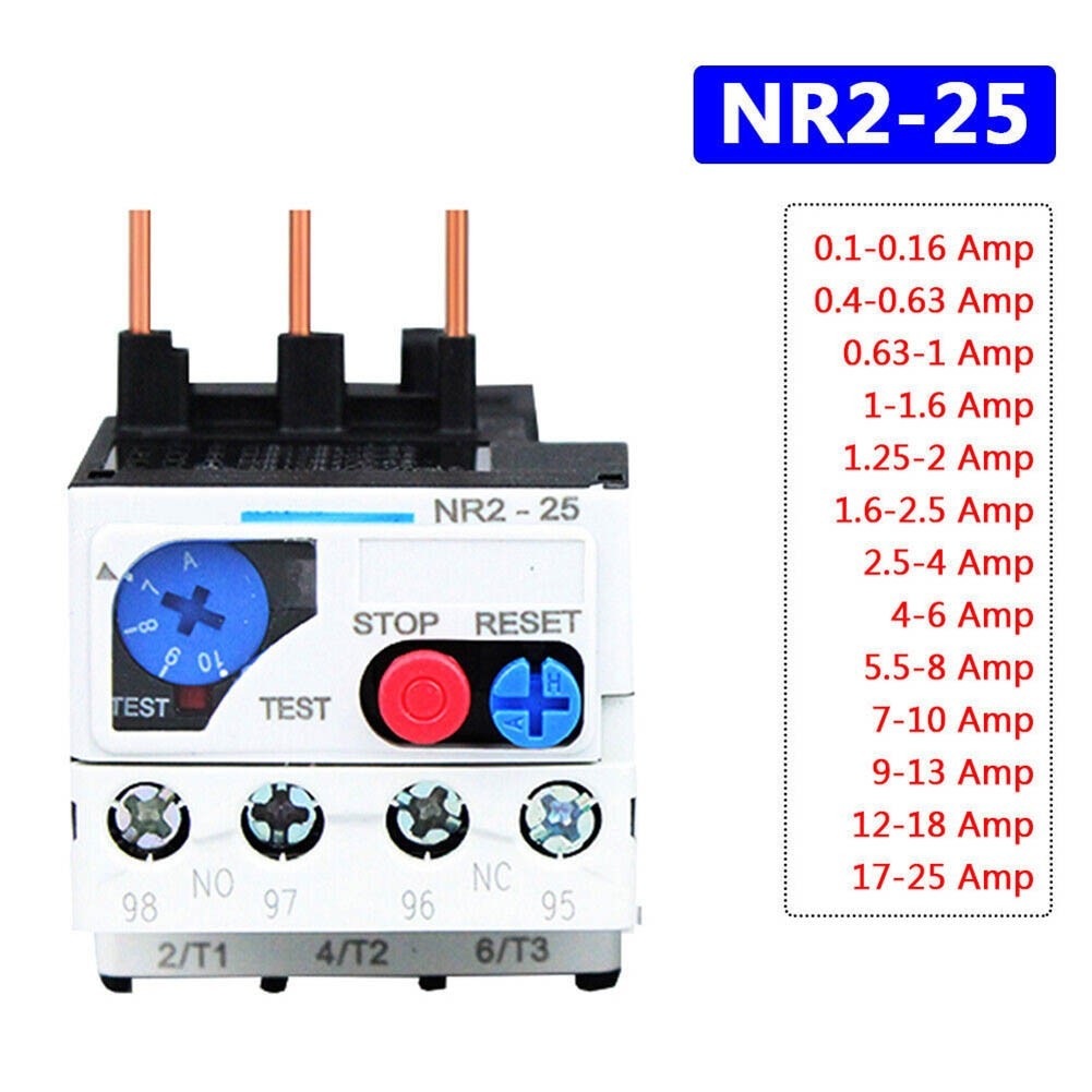 Automatic and Manual Reset Functions 3 Phase Thermal Overload Relay