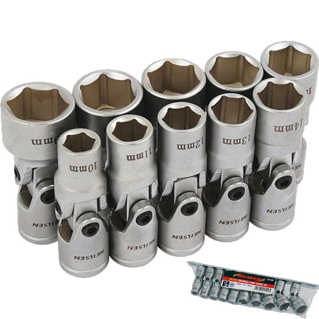 Neilsen Metric Universal Joint Socket Set - 10pc by Neilsen