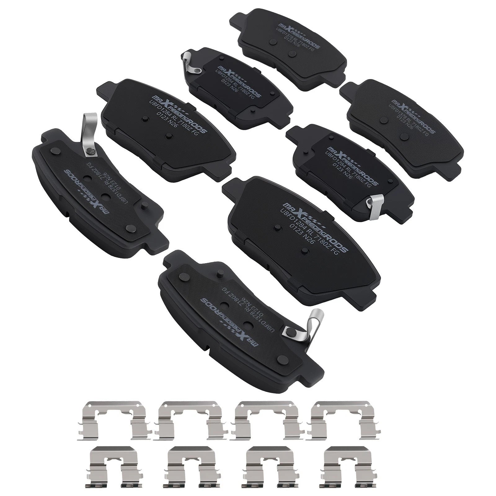 8x Front Rear Brake Ceramic Pads Kit for Kia Optima 2011-2016 w/ Hardwares