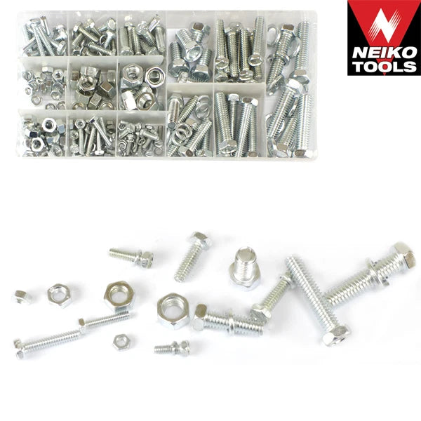 Neiko Zinc Plated Sae Nut & Bolt Lock Washer Assortment 50425a