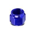 Blue Anodized Aluminum 6-an An6 3/8"hex Head Female Flare End Cap/nut