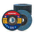 WORKPRO 10-Pack Flap Discs 4-1/2" x 7/8" T29 Zirconia by WORKPRO