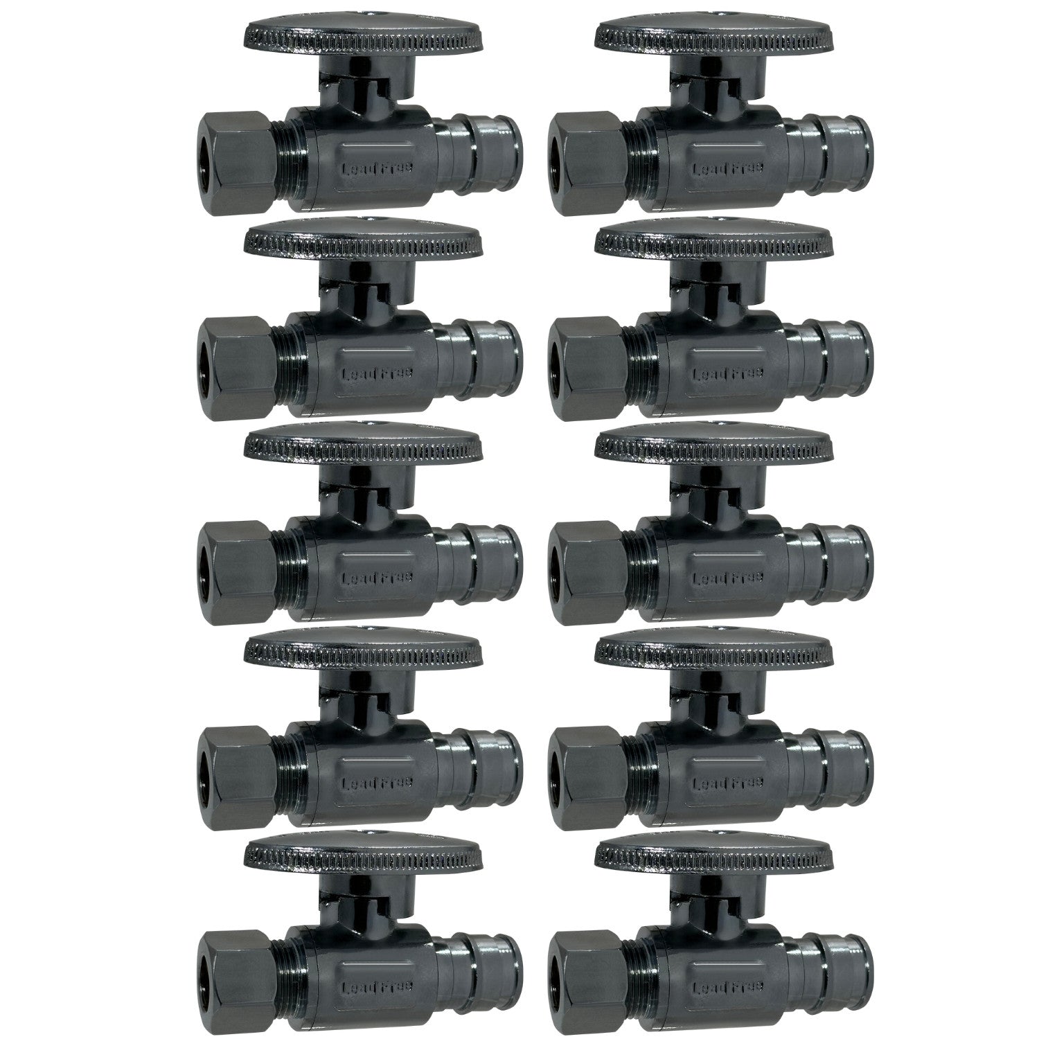XFITTING 1/2" PEX A x 3/8" OD Compression Valve 10 Pack